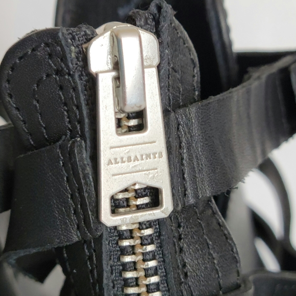 All Saints Naomi Cutout black leather bootie - Picture 10 of 15